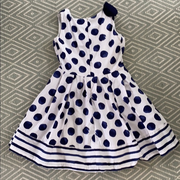 Gymboree navy/white polka dot dress EUC - Picture 2 of 2